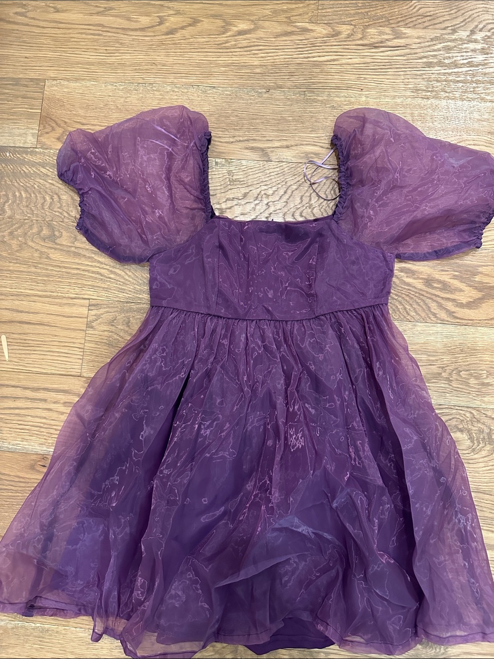 TCEC Lavender Puff Sleeve Mini Dress